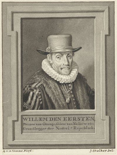 Porträt von Wilhelm I., Prinz von Oranien-Nassau von Jan Stolker