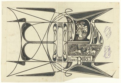 Einbandentwurf für: Henri Borel, Ein Traum, 1899 von Jan Toorop