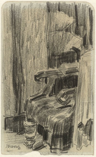 Teilweise von einem Vorhang bedeckter Lehnstuhl von Jan Toorop
