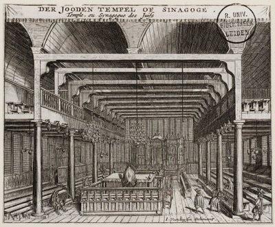 Innenraum der Portugiesischen Synagoge in Amsterdam von Jan Veenhuysen
