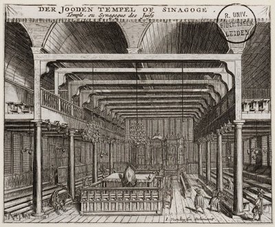 Innenraum der Portugiesischen Synagoge in Amsterdam von Jan Veenhuysen