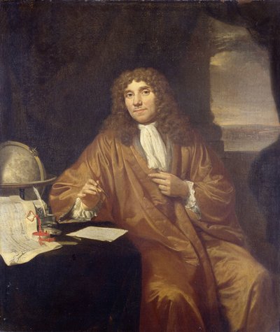 Porträt von Anthonie van Leeuwenhoek, Naturphilosoph und Zoologe in Delft von Jan Verkolje (I)