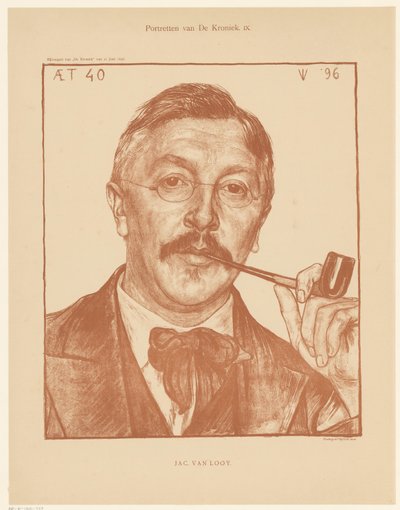 Porträt von Jac van Looij von Jan Veth