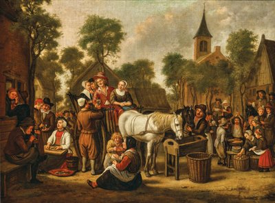 Jan Victors Marktszene 1650er Jahre von Jan Victors