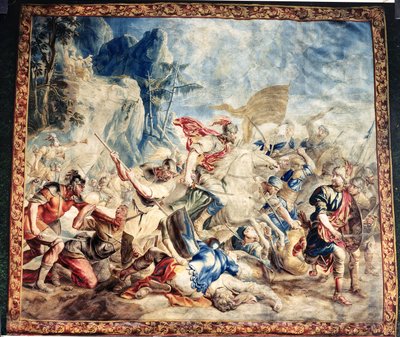 Die Schlacht der Israeliten und Amelikiten, aus der Werkstatt von Frans und Pieter van der Borcht von Jan van (after) Orley