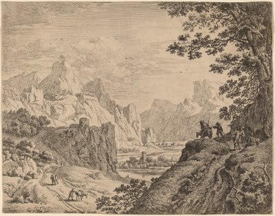 Blick auf den Rhein von Jan van Aken after Herman Saftleven