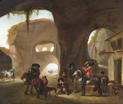 Reiter in einer zerstörten Arena von Jan van Bike (attr.to) Miel