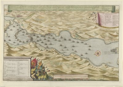 Seeschlacht in der Bucht von Vigo und die Eroberung der spanischen Silberflotte, 1702 von Jan van Call (I)