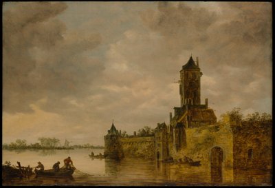 Schloss am Fluss von Jan van Goyen