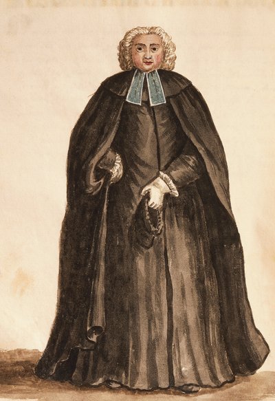 Meister der Dogenkapelle, aus Die Kostüme der Venezianer, Aquarell von Jan van Grevenbroeck