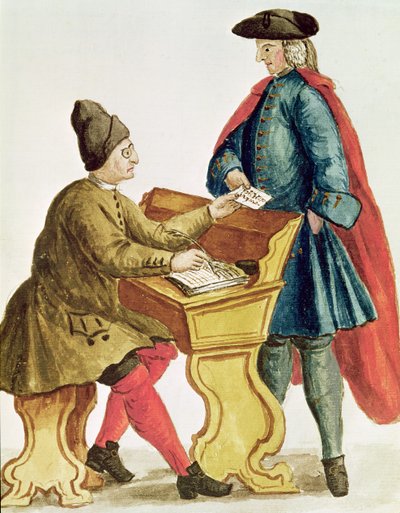 Die venezianische Lotterie spielen von Jan van Grevenbroeck