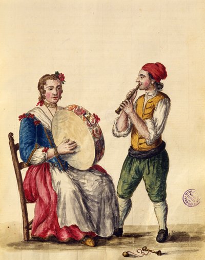 Venezianischer Musiker von Jan van Grevenbroeck