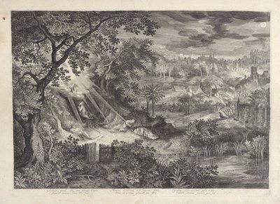 Landschaft mit Christus im Garten Gethsemane von Jan van Londerseel