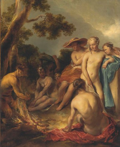 Satyr und Nymphen (das Bad der Diana) von Jan van Noordt