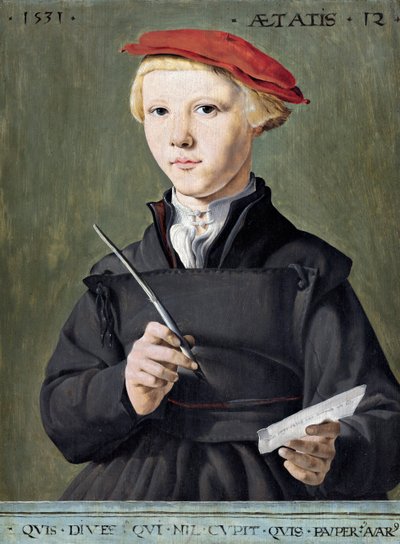 Porträt eines jungen Gelehrten von Jan van Scorel