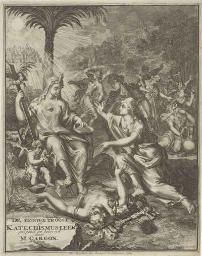 Titelseite für: M. Gargon, Der einzige Trost, 1713 von Jan van Vianen