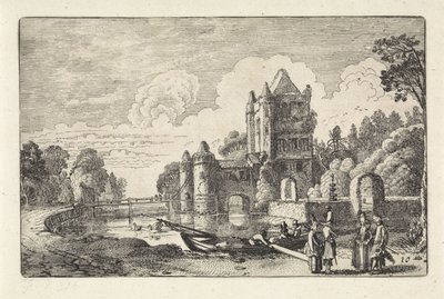 Landschaft mit dem Amsterdamer Tor in Haarlem von Jan van de Velde (II)