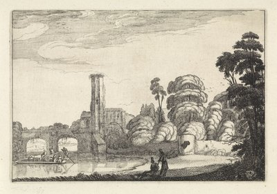 Brücke bei einer Ruine von Jan van de Velde (II)