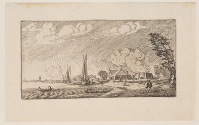 Kalkofen bei stürmischem Wetter, aus Sechs Landschaften von Jan van de Velde II