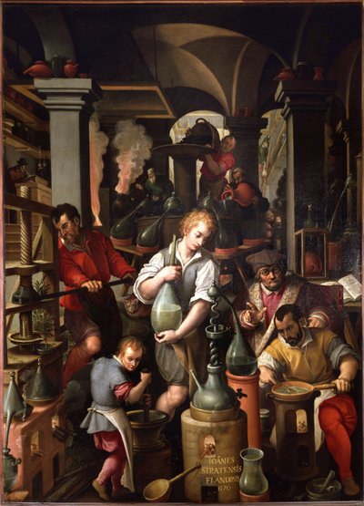 Die Werkstatt des Alchemisten von Jan van der Straet