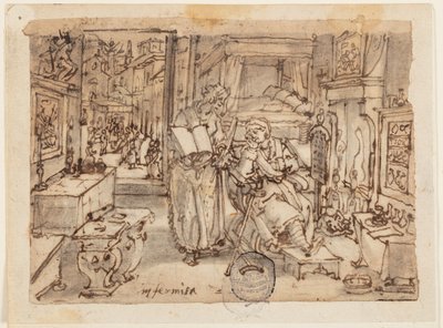 Seite eines Skizzenbuchs; Gebrechlichkeit von Jan van der Straet, called Stradanus