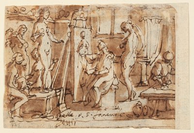 Zeuxis malt Helena; Ecce Homo von Jan van der Straet, called Stradanus