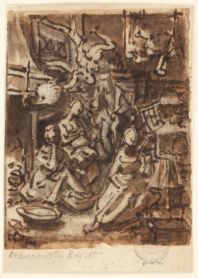 Studie für eine Komposition von Jan van der Straet, called Stradanus