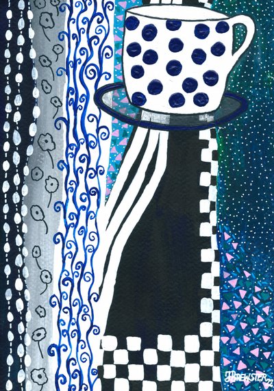 Polka Dot Teetasse von Janine Brewster