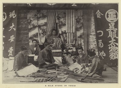 Ein Seidengeschäft in Tokio von Japanese Photographer