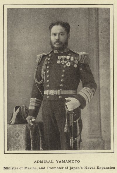Admiral Yamamoto, Marineminister und Förderer der japanischen Marineerweiterung von Japanese Photographer