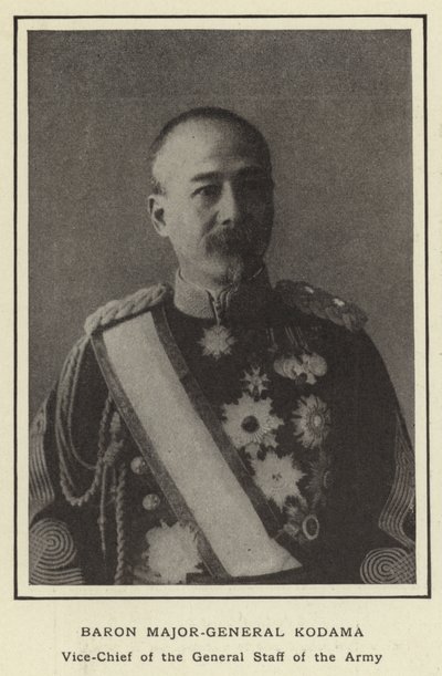 Baron Generalmajor Kodama, Vizechef des Generalstabs der Armee von Japanese Photographer