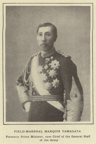 Feldmarschall Marquis Yamagata, ehemals Premierminister, jetzt Chef des Generalstabs der Armee von Japanese Photographer