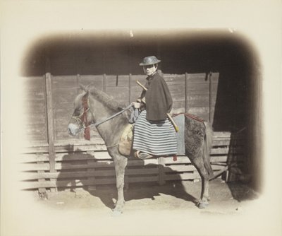 Mann auf einem Pferd von Japanese Photographer