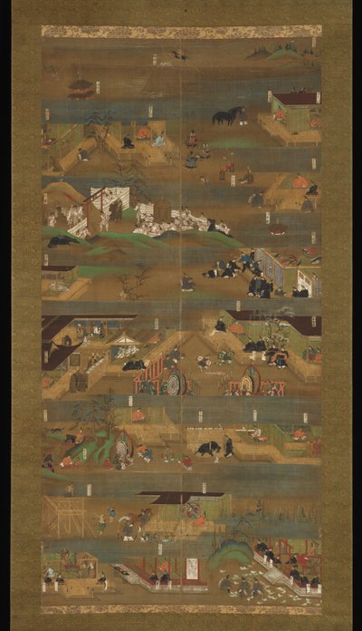 Illustrierte Biografie von Prinz Shōtoku, Hängerolle, Kamakura-Periode (1185–1333) von Japanese School