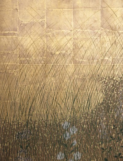 Mond in der Musashi-Ebene von Japanese School