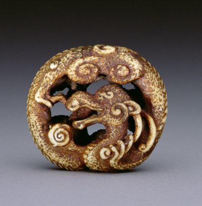 Netsuke, das einen Wasserdrachen darstellt, ca. 1870-80 von Japanese School