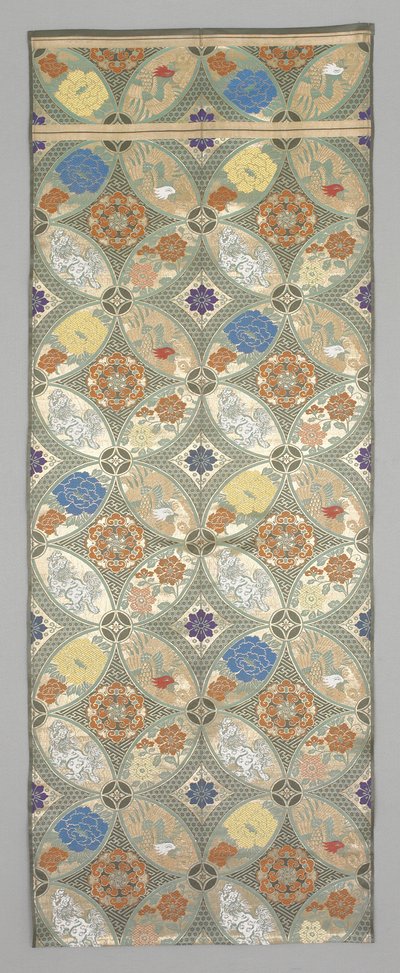 Obi-Fragment, spätes 19.-frühes 20. Jahrhundert (Seidenstoff) von Japanese School