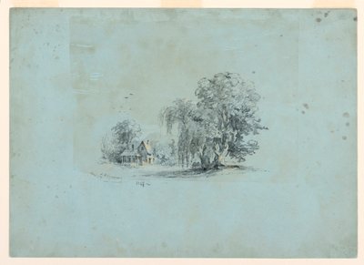 Zeichnung, Ländliche Szene, 1847 von Jasper Francis Cropsey