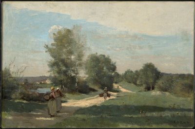 Straße am Wasser von Jean-Baptiste-Camille Corot