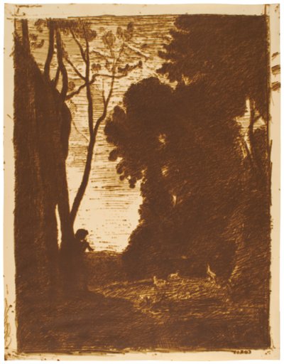 Der kleine Hirte, 2. Tafel von Jean-Baptiste-Camille Corot