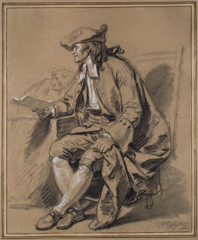 Der Notar: Eine Studie für "Der Ehevertrag" von Jean-Baptiste Greuze