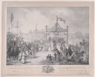 Die Ankunft Seiner Königlichen Hoheit des Herzogs von Bordeaux in Chambord von Jean-Baptiste Isabey