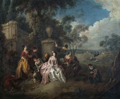 Treffen im Park von Jean Baptiste Joseph Pater