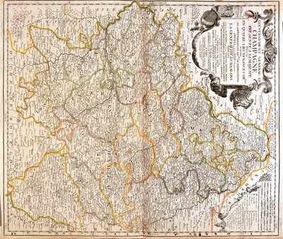 Champagne-Ardenne, Picardie, Lothringen, Franche-Comté, Burgund, Île-de-France, Frankreich von Jean Baptiste Nolin