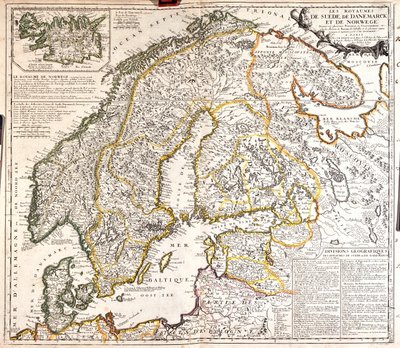 Dänemark, Norwegen, Schweden, Finnland, Nordwest-Russland, Estland, Lettland, Litauen, Nordpolen von Jean Baptiste Nolin