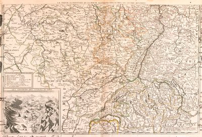 Frankreich (Region: Obere Normandie, Île-de-France, Champagne-Ardenne, Rhône-Alpes, Burgund, Auvergne, Centre), Belgien (südliche Wallonische Region), Luxemburg, Deutschland (Rheinland-Pfalz, Saarland, Baden-Württemberg), Schweiz (Kanton: Thurgau, Appenzel von Jean Baptiste Nolin