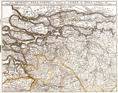 Karte von Nordbrabant und einem Teil der Grafschaft Holland (Niederlande) von Jean Baptiste Nolin