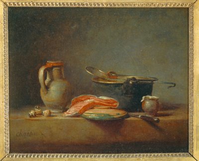Stillleben mit Kupfertopf von Jean-Baptiste Simeon Chardin