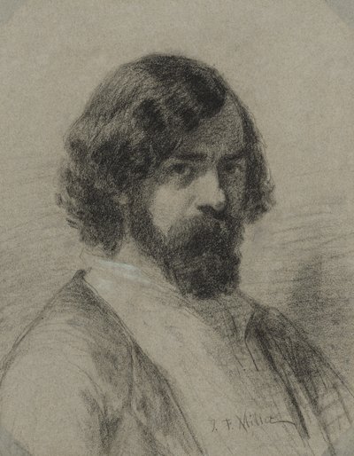 Porträt von Narcisse Virgile Diaz de la Peña von Jean-Francois Millet