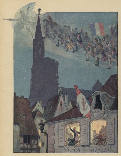 Claude Joseph Rouget de Lisle singt seine Komposition, La Marseillaise, dem Bürgermeister von Straßburg vor von Jean Jacques Waltz